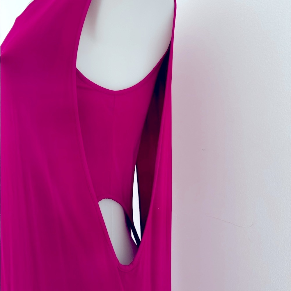 Helmut Lang Fuschia Laywews cut out Sleeveless Dress - Petite